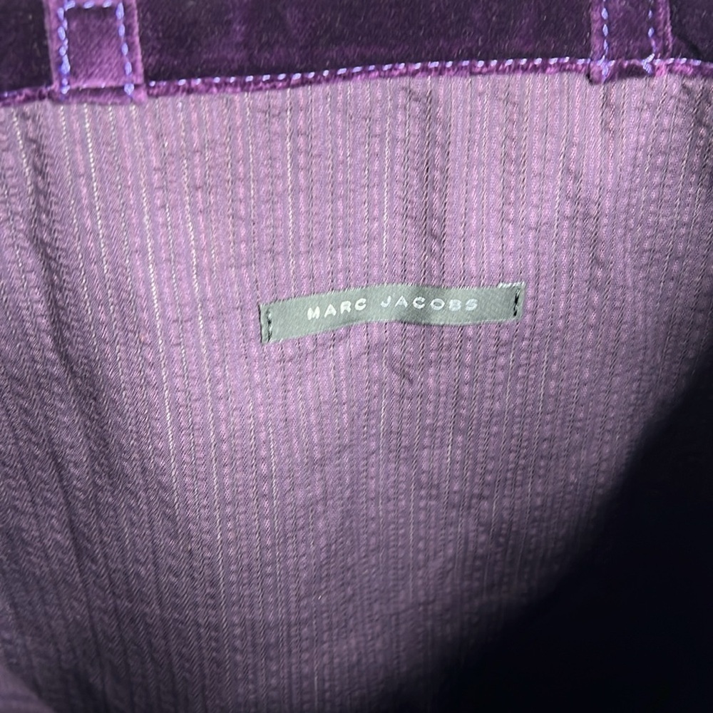 Marc Jacobs Purple Velvet Tote Bag - New - Picture 6 of 7